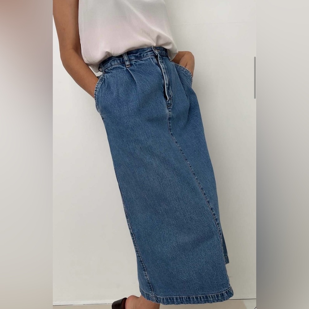 Vintage 90’s Mountain Lake Denim Maxi Skirt